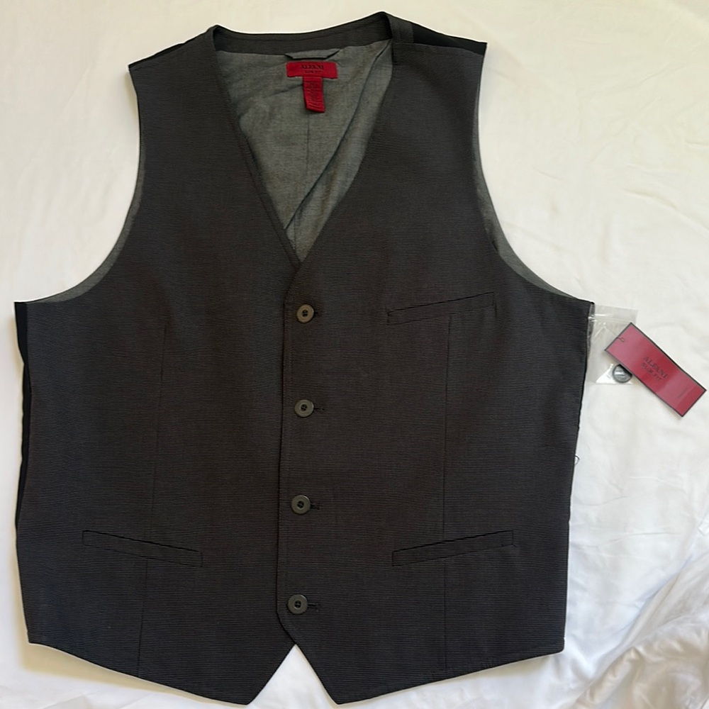 Men's Charcoal Button-Up Vest